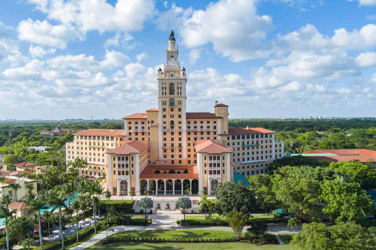 The Biltmore Hotel tower rising above Coral Gables